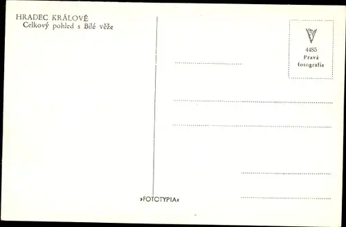 Ak Hradec Králové Königgrätz Stadt, Gesamtansicht