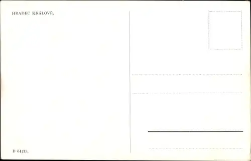 Ak Hradec Králové Königgrätz Stadt, Velke Namesti, Großer Platz