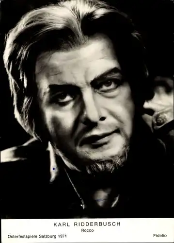 Foto Ak Opernsänger Karl Ridderbusch als Rocco, Portrait