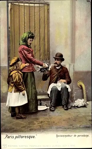 Ak Paris, Porzellanreparaturbetrieb