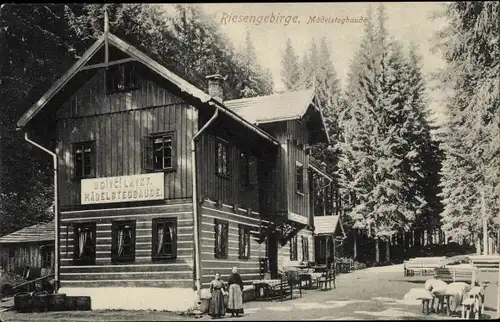 Ak Spindleruv Mlýn Spindlermühle Riesengebirge Region Königgrätz, Mädelstegbaude