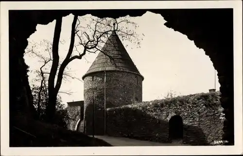 Ak Elsterberg an der Weißen Elster Vogtland, Durchblick, Ruine
