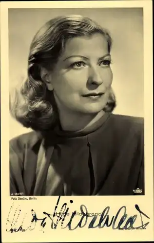 Ak Schauspielerin Hilde Hildebrand, Portrait, Autogramm