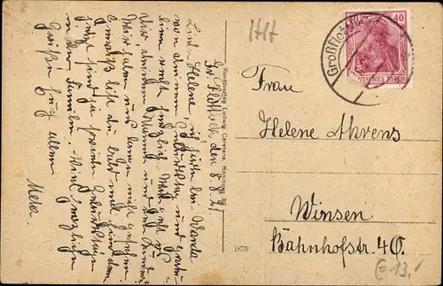 Ak Hamburg Altona Groß Flottbek, Panorama, Kirche