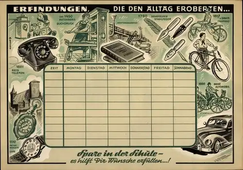 Stundenplan DDR, Die Deutschen Sparkassen, Erfindungen, die den Alltag eroberten um 1960