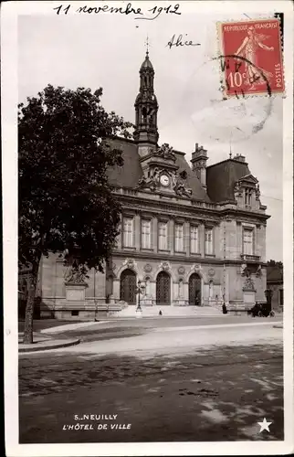 Ak Neuilly sur Seine Hauts de Seine, Hôtel de Ville