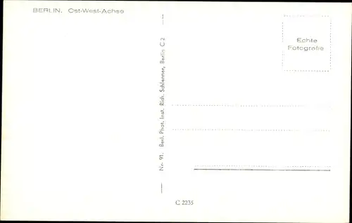 Ak Berlin Tiergarten, Ost West Achse