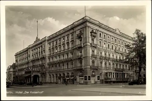 Ak Berlin Mitte, Hotel Der Kaiserhof, Straßenpartie