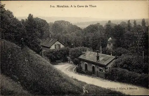 Ak Meulan en Yvelines, A la Gare de Thun