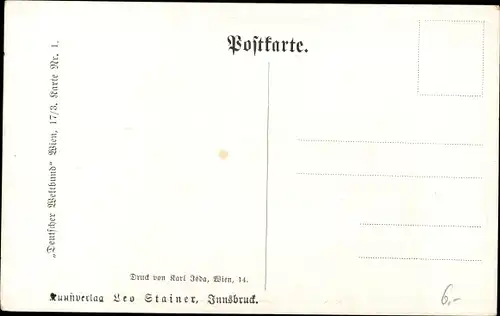 Künstler Ak Braun, W., Porträt Otto von Bismarck, Schwert, Wir Deutschen fürchten Gott da droben