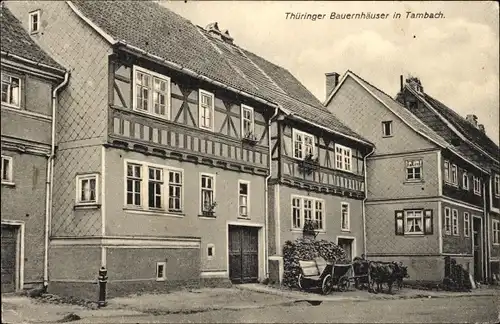 Ak Tambach Dietharz in Thüringen, Thüringer Bauernhäuser
