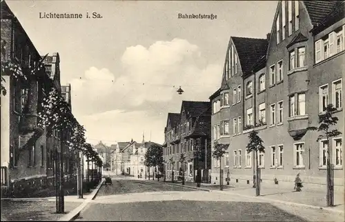 Ak Lichtentanne Sachsen, Bahnhofstraße