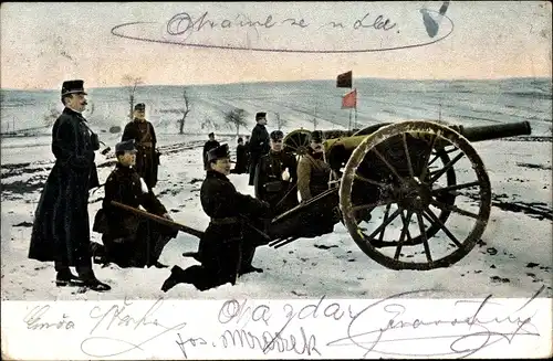 Ak KuK Armee, Feldartillerie im Einsatz