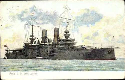 Ak Österreichisches Kriegsschiff, SMS Arpad