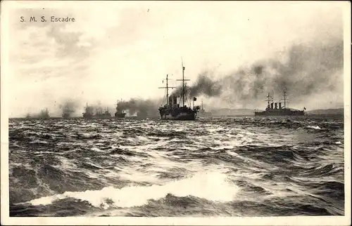 Ak Österreichisches Kriegsschiff, SMS Escadre in der Adria