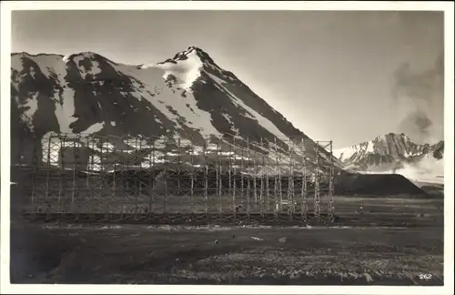 Ak Spitsbergen Spitzbergen Norwegen, Königsbucht, Luftschiffhalle