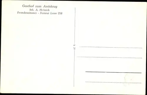 Ak Lichtenberg Salzgitter in Niedersachsen, Gasthof zum Amtskrug