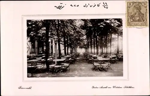 Passepartout Ak Berlin Wilmersdorf Grunewald Schildhorn, Wirtshaus, Garten