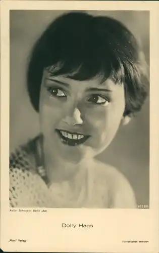 Ak Schauspielerin Dolly Haas, Portrait