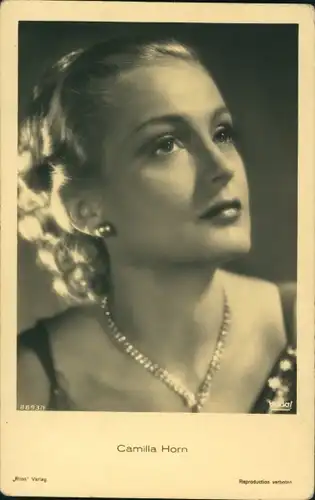Ak Schauspielerin Camilla Horn, Portrait