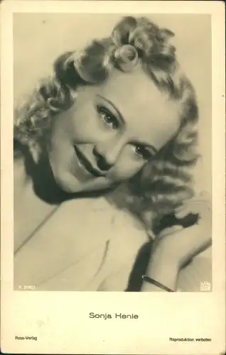 Ak Schauspielerin Sonja Henie, Portrait