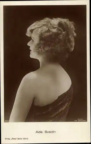 Ak Schauspielerin Ada Svedin, Portrait