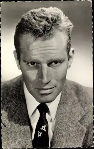 Ak Schauspieler Charlton Heston, Portrait