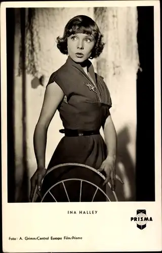 Ak Schauspielerin Ina Halley, Portrait, Autogramm