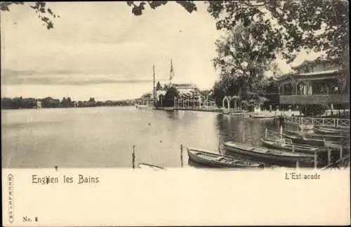 Ak Enghien les Bains Val d’Oise, l'estacade