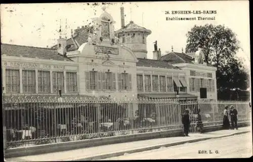 Ak Enghien les Bains Val d'Oise, Thermaleinrichtung