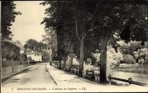 Ak Enghien les Bains Val d'Oise, Avenue de Ceinture
