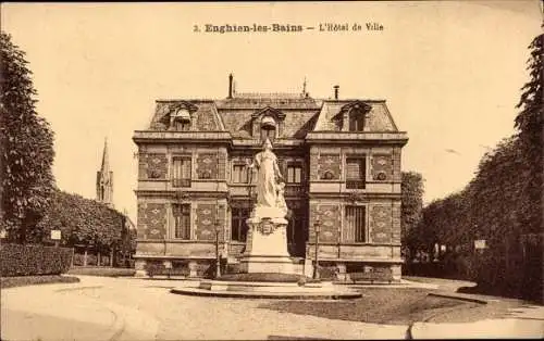 Ak Enghien les Bains Val d'Oise, das Rathaus
