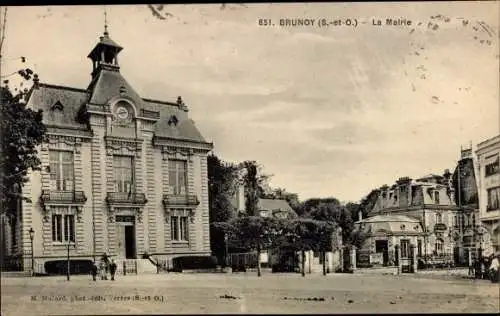 Ak Brunoy Essonne, La Mairie