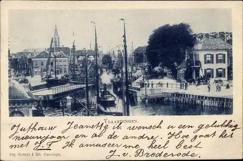 Ak Vlaardingen Südholland, Hafen
