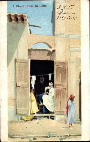 Ak Cairo Kairo Ägypten, street scene