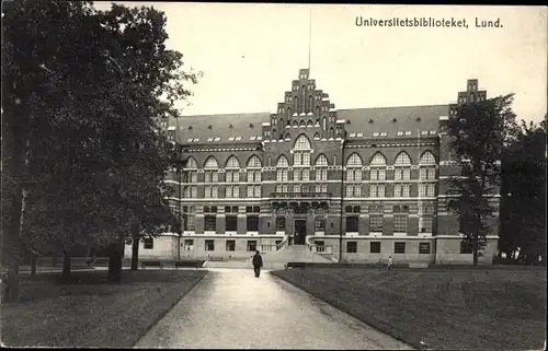 Ak Lund Schweden, Universitätsbibliothek