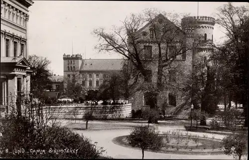 Ak Lund Schweden, Gamla Biblioteket