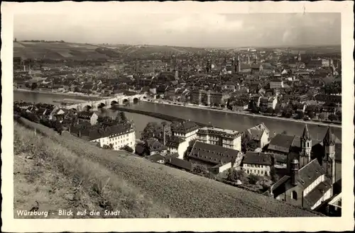 Ak Würzburg am Main Unterfranken, Ortsansicht