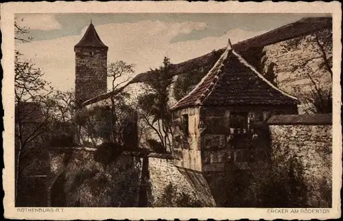 Ak Rothenburg ob der Tauber Mittelfranken, Ercker am Rödertor