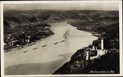 Ak Stolzenfels Koblenz am Rhein, Ortsansicht, Burg