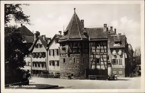 Ak Stuttgart in Baden Württemberg, Schellenturm