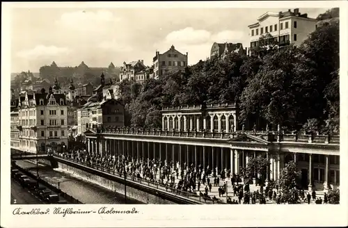 Ak Karlovy Vary Karlsbad Stadt, Mühlbrunnen Kolonnade