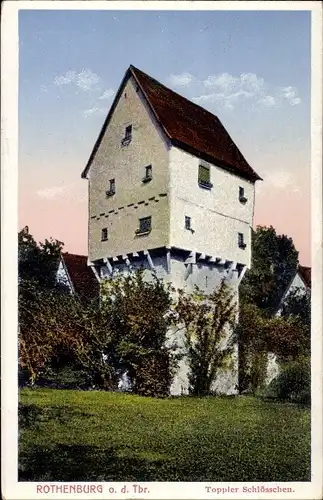 Ak Rothenburg ob der Tauber Mittelfranken, Toppler Schlösschen