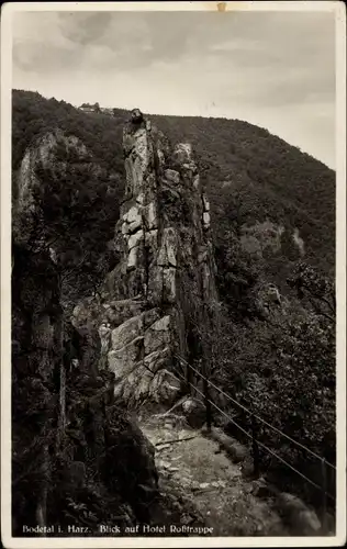 Ak Thale im Harz, Bodetal, Hotel Roßtrappe