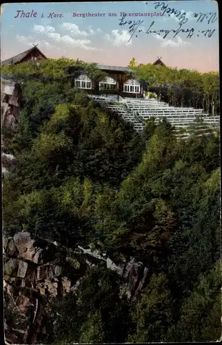 Ak Thale im Harz, Bergtheater, Hexentanzplatz