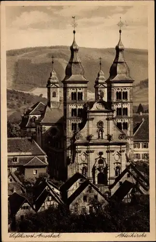 Ak Amorbach im Odenwald Unterfranken, Abteikirche