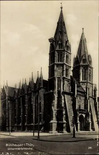 Ak Mühlhausen in Thüringen, Untermarktkirche