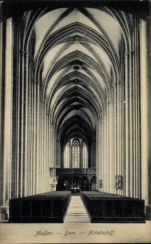 Ak Meißen an der Elbe, Dom, Mittelschiff