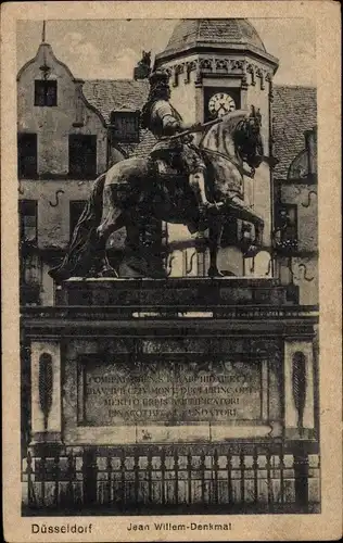 Ak Düsseldorf am Rhein, Jean Willem-Denkmal
