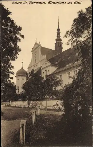 Ak Panschwitz Kuckau Oberlausitz, Kloster St. Marienstern, Klosterkirche, Abtei